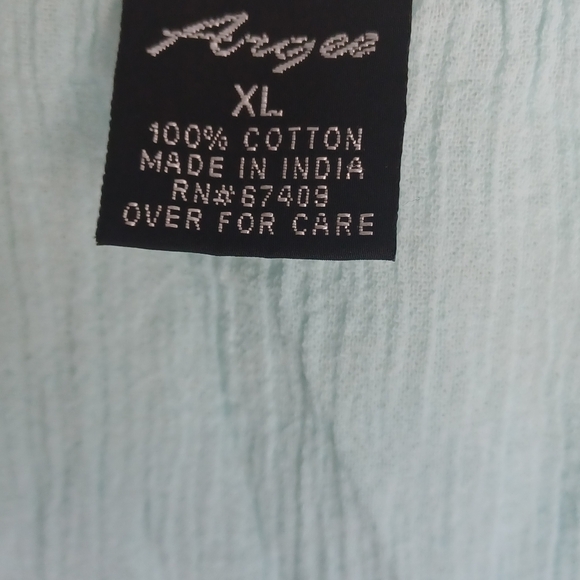 Argee blue womems maxidrees sz XL vacation Cruise Beach resortwear longwear - Picture 5 of 5